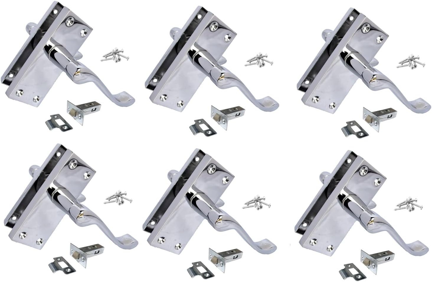 Victorian Silver Door Handles