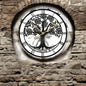 Tree of Life Silhouette Wall Clock (50cm x 50cm x 2cm) – Large Metal Decorative Indoor and Outdoor Clock for Garden, Living Room & Patio