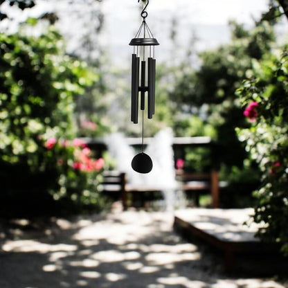 Concerto Musical Wind Chime – 28" Satin Black (71cm x 12cm x 12cm) | Deep-Tone Metal Wind Chime for Outdoor & Indoor Décor