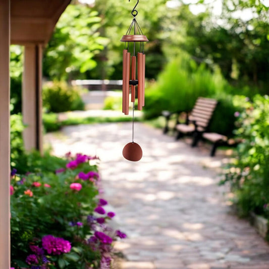 Concerto Musical Wind Chime – 28" Rose Gold (71cm x 12cm x 12cm) | Deep-Tone Metal Wind Chime for Outdoor & Indoor Décor