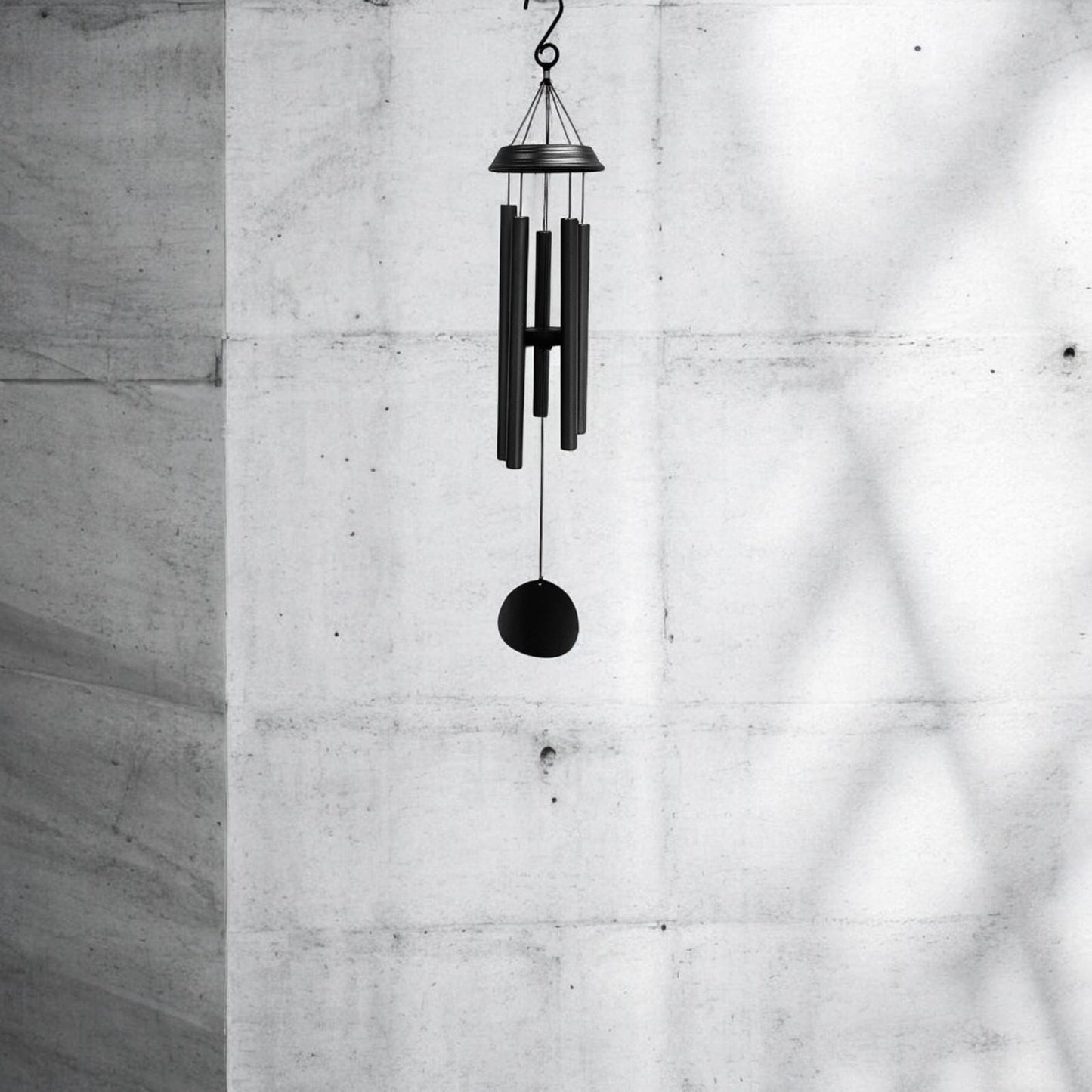 Concerto Musical Wind Chime – 28" Satin Black (71cm x 12cm x 12cm) | Deep-Tone Metal Wind Chime for Outdoor & Indoor Décor