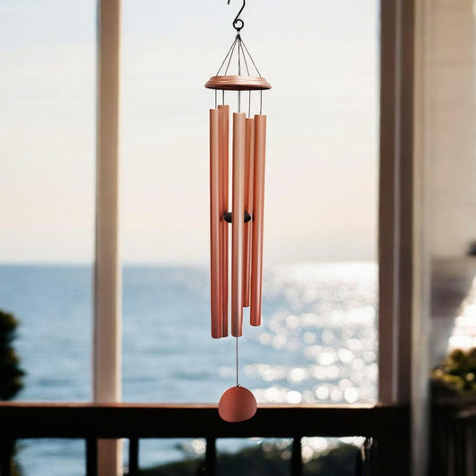 Concerto Musical Wind Chime – 40" Rose Gold (101cm x 18cm x 18cm) | Extra-Large Deep-Tone Metal Wind Chime for Outdoor & Indoor Décor