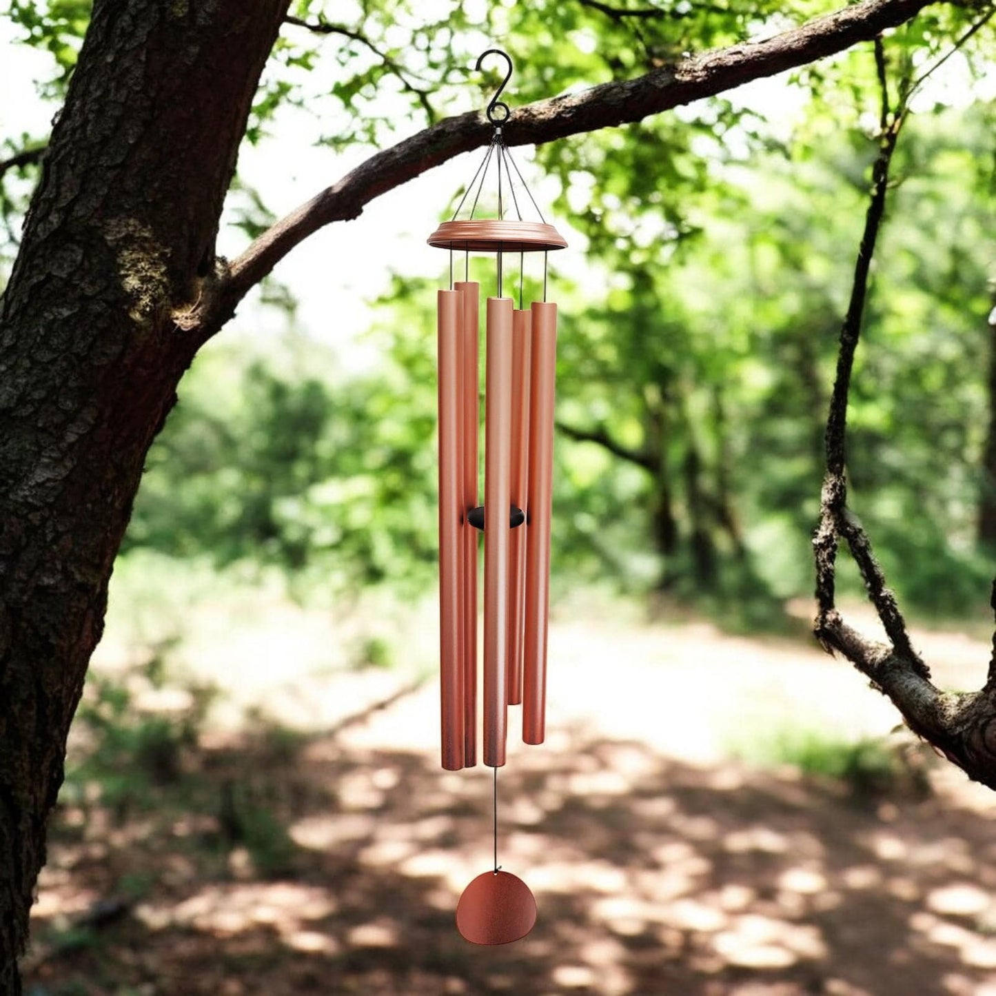 Concerto Musical Wind Chime – 40" Rose Gold (101cm x 18cm x 18cm) | Extra-Large Deep-Tone Metal Wind Chime for Outdoor & Indoor Décor