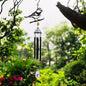 Silhouette Blue Tit Wind Chime – Black, 58cm x 14cm x 6cm | Elegant Hanging Bird Chime for Garden, Patio & Home |  Outdoor Décor