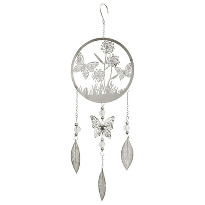 Butterfly Stainless Steel Hanging Dreamcatcher – 59cm x 18cm | Elegant Wind Spinner for Indoor & Outdoor Use