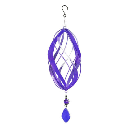 Violet Metal Hanging Spinner – 40cm x 14cm | Wind-Powered Kinetic Garden Ornament | Outdoor Hanging Wind Spinner for Patios