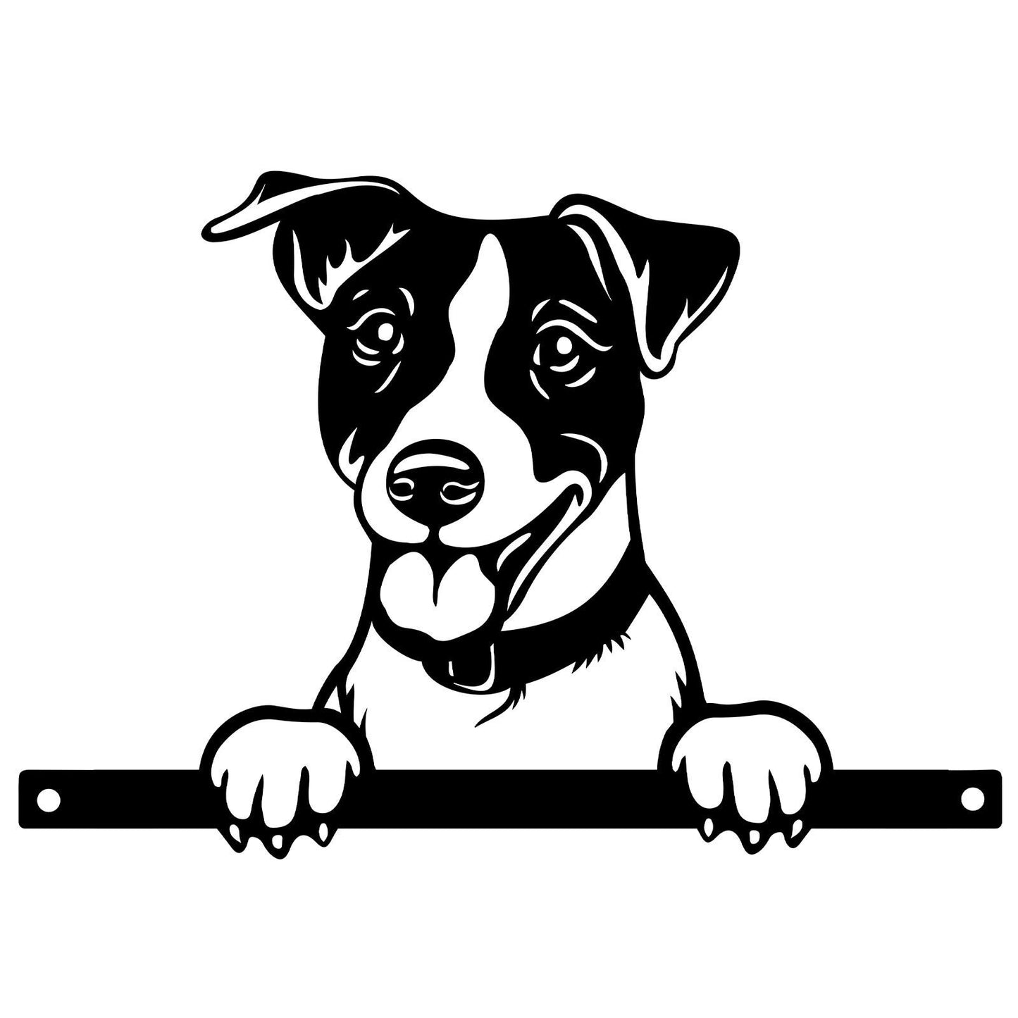 Metal Jack Russell Peeking Dog Silhouette – 22.5cm x 32cm | Durable Outdoor & Indoor Wall Art for Garden, Fence, or Home Décor