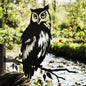 Metal Owl Large Tree Silhouette – 35cm x 29.5cm | Rustic Outdoor & Indoor Wall Art for Garden, Fence, or Home Décor