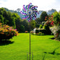 Small Cosmic Fusion Vortex Wind Spinner Stake – 120 x 36 x 15 CM | Kinetic Metal Wind Sculpture | Outdoor Garden Spinner for Yard
