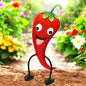 Metal Pepper Veggie Patch Pal – 24.5 x 9 x 6 CM | Fun & Quirky Metal Garden Ornament | Durable Vegetable Patch Decor for Planters