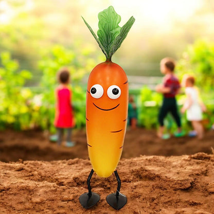 Metal Carrot Veggie Patch Pal – 25.5 x 8.5 x 6.5 CM | Fun & Whimsical Metal Garden Ornament |  Outdoor Carrot Decor for Vegetable Patches