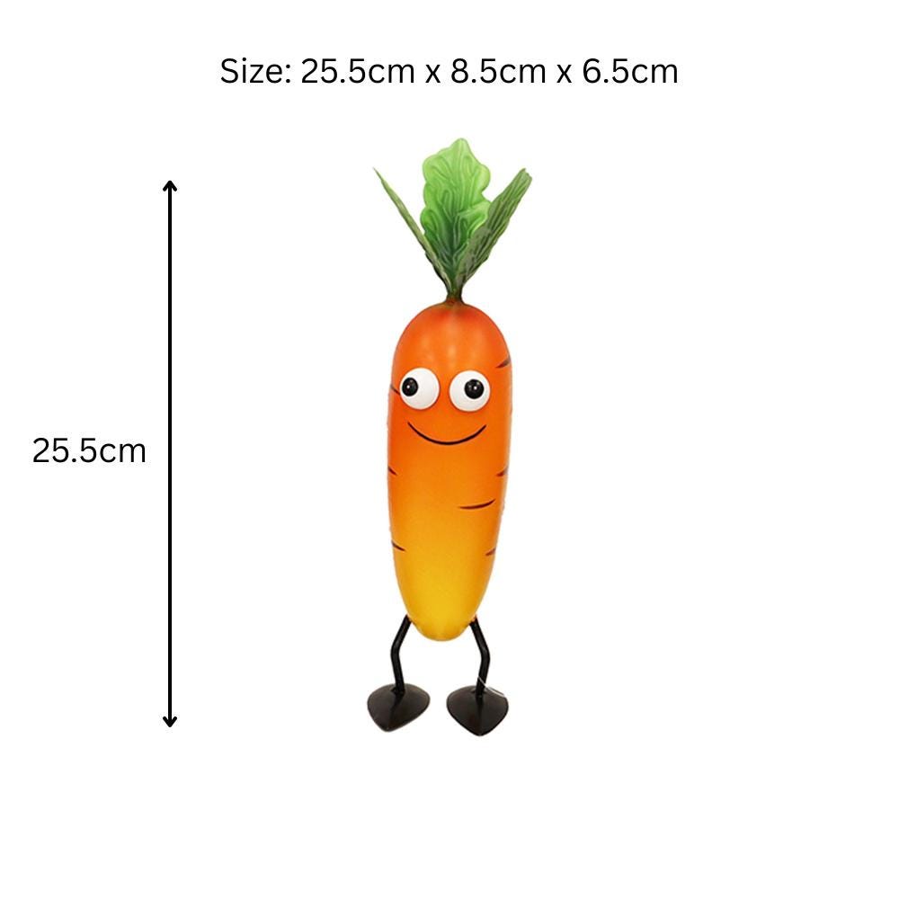 Metal Carrot Veggie Patch Pal – 25.5 x 8.5 x 6.5 CM | Fun & Whimsical Metal Garden Ornament |  Outdoor Carrot Decor for Vegetable Patches