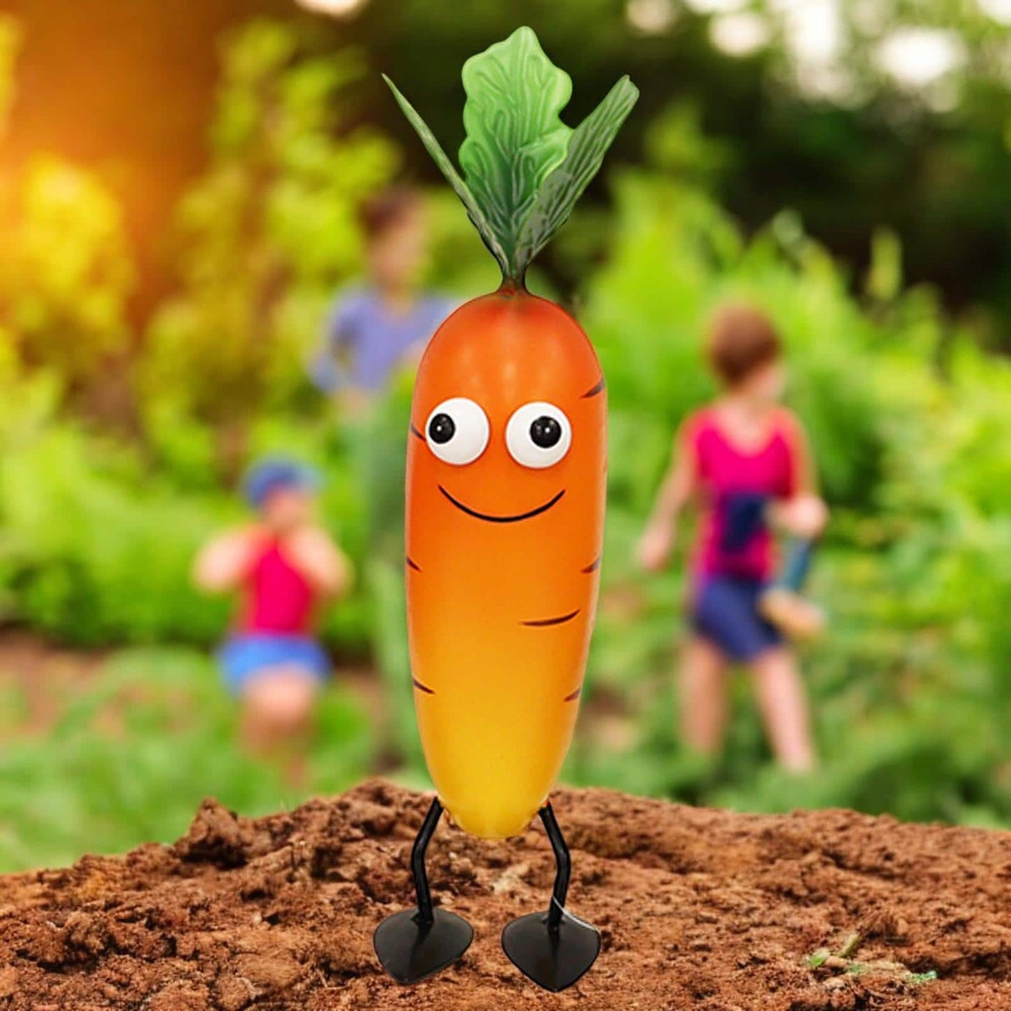 Metal Carrot Veggie Patch Pal – 25.5 x 8.5 x 6.5 CM | Fun & Whimsical Metal Garden Ornament |  Outdoor Carrot Decor for Vegetable Patches