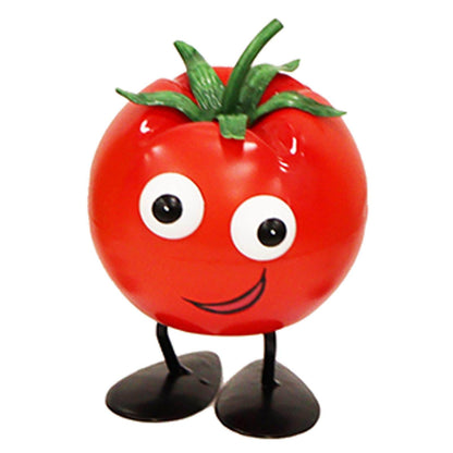 Metal Tomato Veggie Patch Pal – 15.5 x 12 x 11 CM | Fun & Quirky Metal Garden Ornament | Tomato Plant Decor for Vegetable Patches