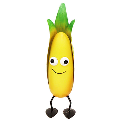 Metal Corn Veggie Patch Pal – 25.5 x 7.5 x 7 CM | Fun & Whimsical Metal Garden Ornament | Outdoor Corn Decor for Vegetable Patches Garden