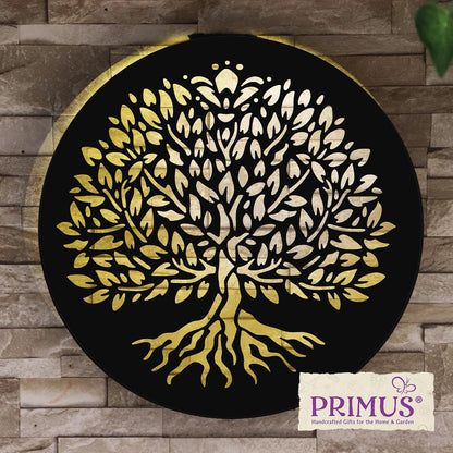 Metal Moroccan Solar Wall Panel – 40 x 40 x 5 CM | Solar-Powered Decorative Metal Wall Art | Weatherproof Outdoor LED Panel for Garden Décor