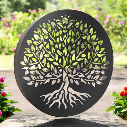 Metal Moroccan Solar Wall Panel – 40 x 40 x 5 CM | Solar-Powered Decorative Metal Wall Art | Weatherproof Outdoor LED Panel for Garden Décor