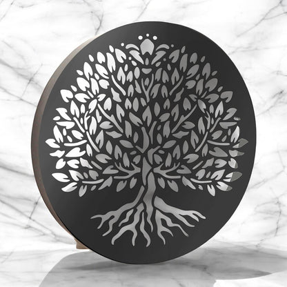 Metal Moroccan Solar Wall Panel – 40 x 40 x 5 CM | Solar-Powered Decorative Metal Wall Art | Weatherproof Outdoor LED Panel for Garden Décor
