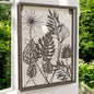 Square Floral 3D Wall Décor – 41 x 41 x 4 CM | Handcrafted Metal Flower Art | Elegant Indoor & Outdoor