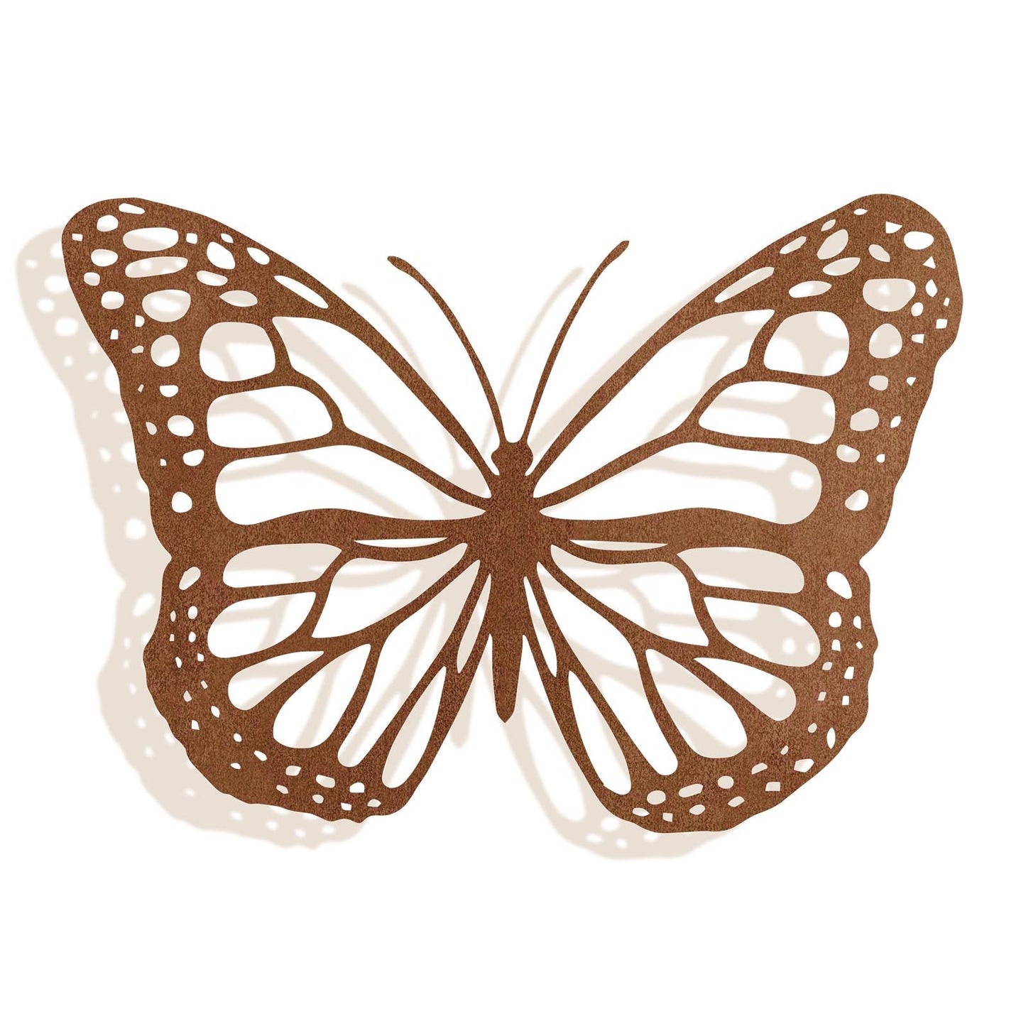 Black Rusted Butterfly Silhouette Wall Art – 24 x 38 CM | Rustic Metal Butterfly Décor for Indoor & Outdoor