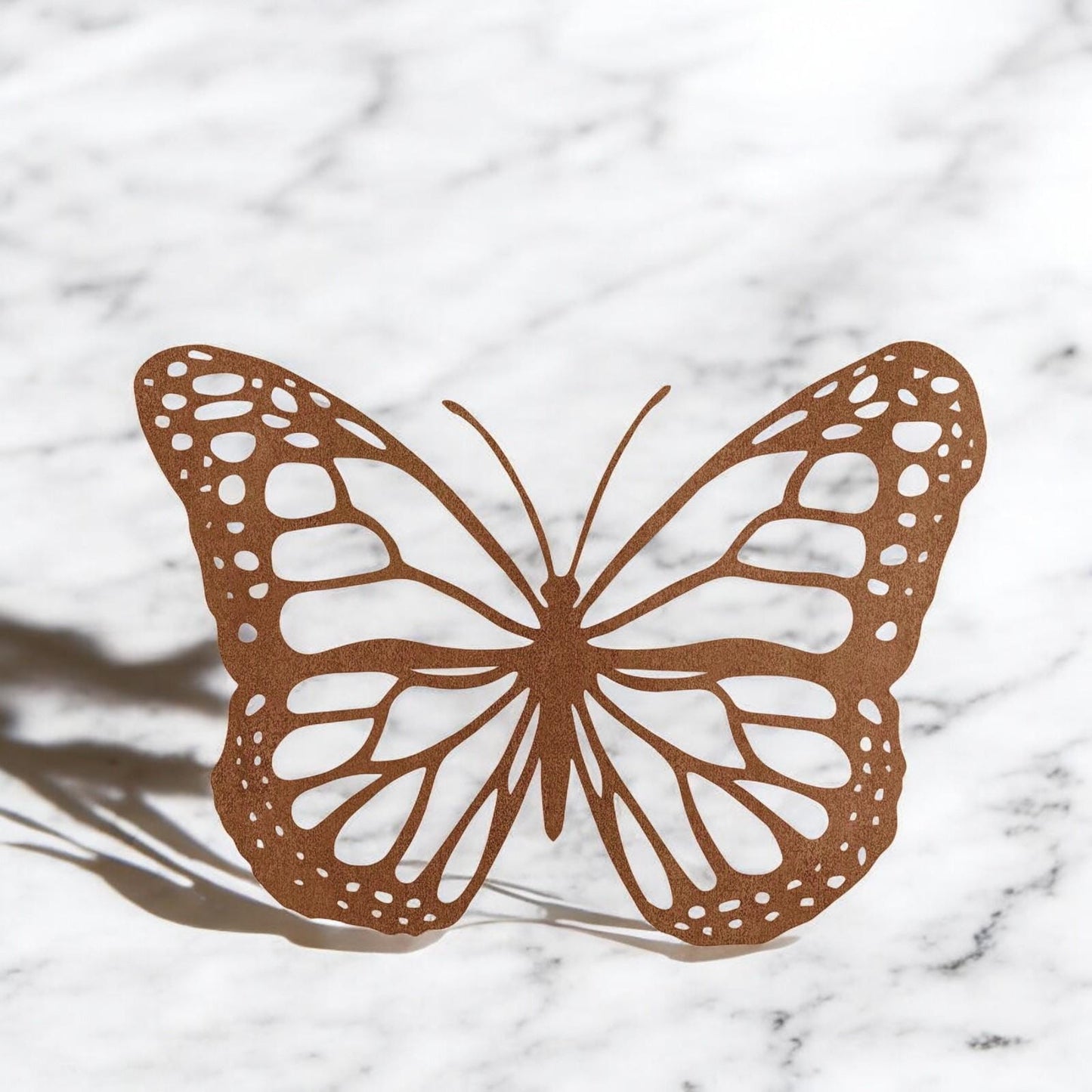 Black Rusted Butterfly Silhouette Wall Art – 24 x 38 CM | Rustic Metal Butterfly Décor for Indoor & Outdoor