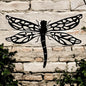 Black Metal Dragonfly Silhouette Wall Art – 24 x 38 CM | Elegant Metal Dragonfly Décor for Indoor & Outdoor