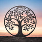 Tree of Life Silhouette Solar Backlit Wall Art – 50 x 50 CM | Metal LED Lighted Wall Décor for Indoor & Outdoor