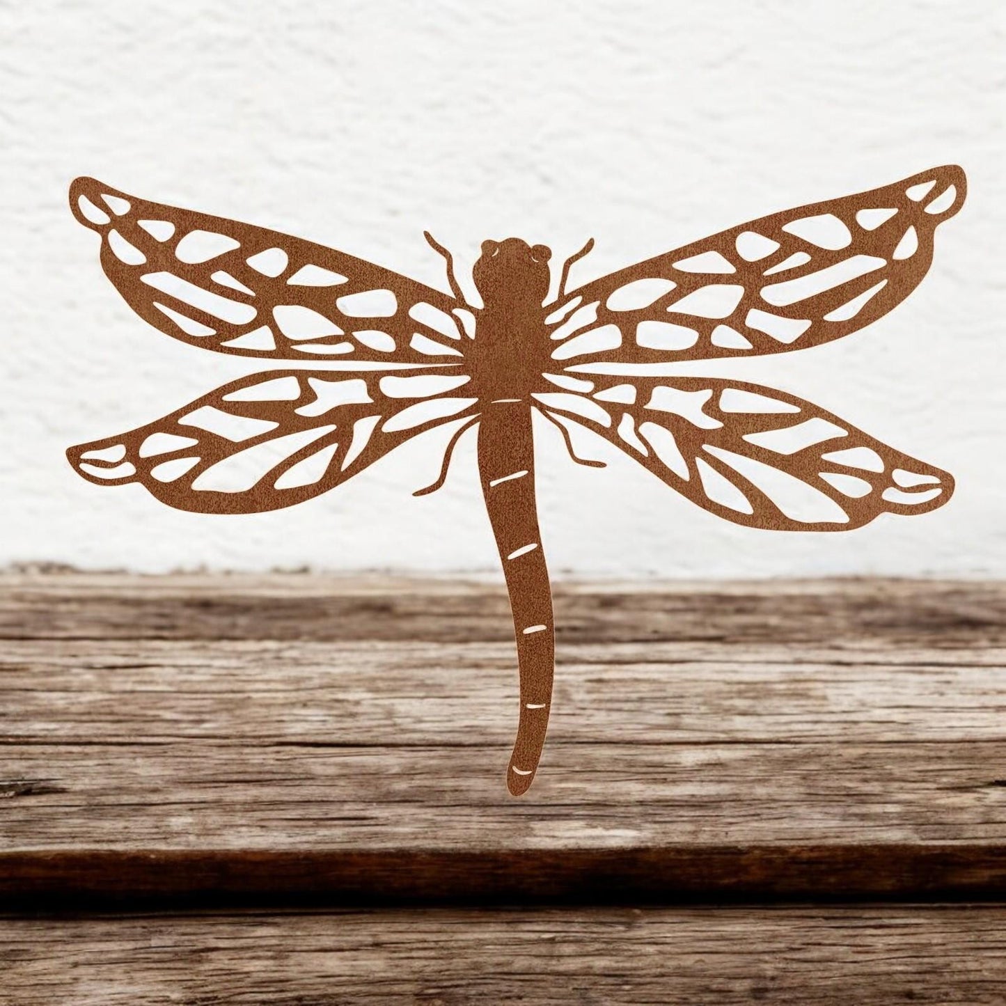 Rusted Metal Dragonfly Silhouette Wall Art – 24 x 38 CM | Rustic Metal Garden & Home Wall Décor