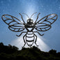 Bee Solar Backlit Wall Art – 21.5 x 34.5 CM | Solar-Powered Metal LED Wall Décor | Weatherproof Honeybee Garden Art for Patio