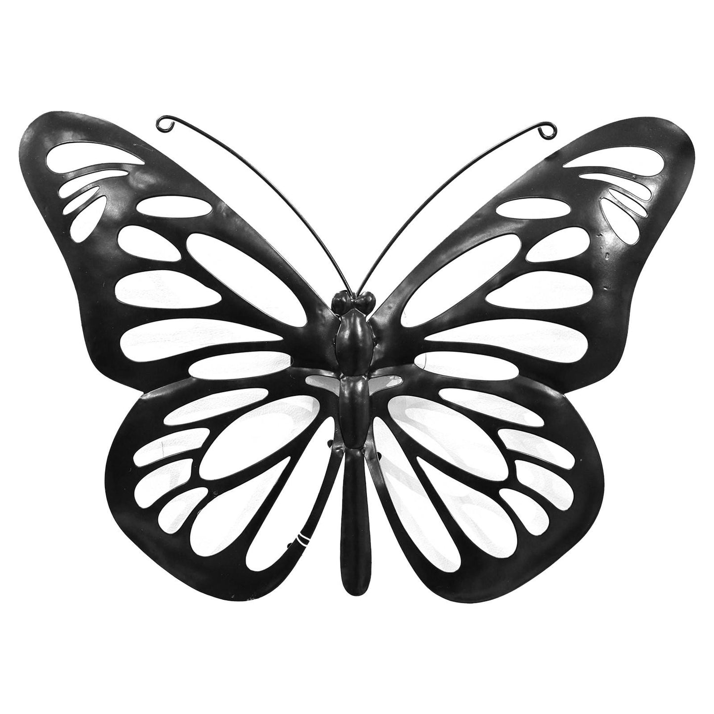 Butterfly Solar Backlit Wall Art – 25 x 34.5 CM | Solar-Powered Metal LED Wall Décor | Weatherproof Butterfly Garden Art