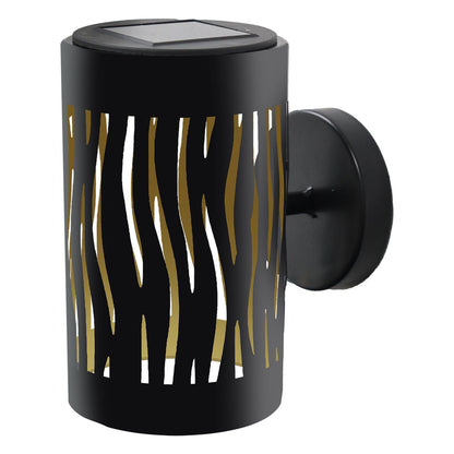 Metal Wave Wall Mounted Solar Light – 15.5 x 9.5 x 13.5 CM | Solar-Powered LED Outdoor Wall Sconce