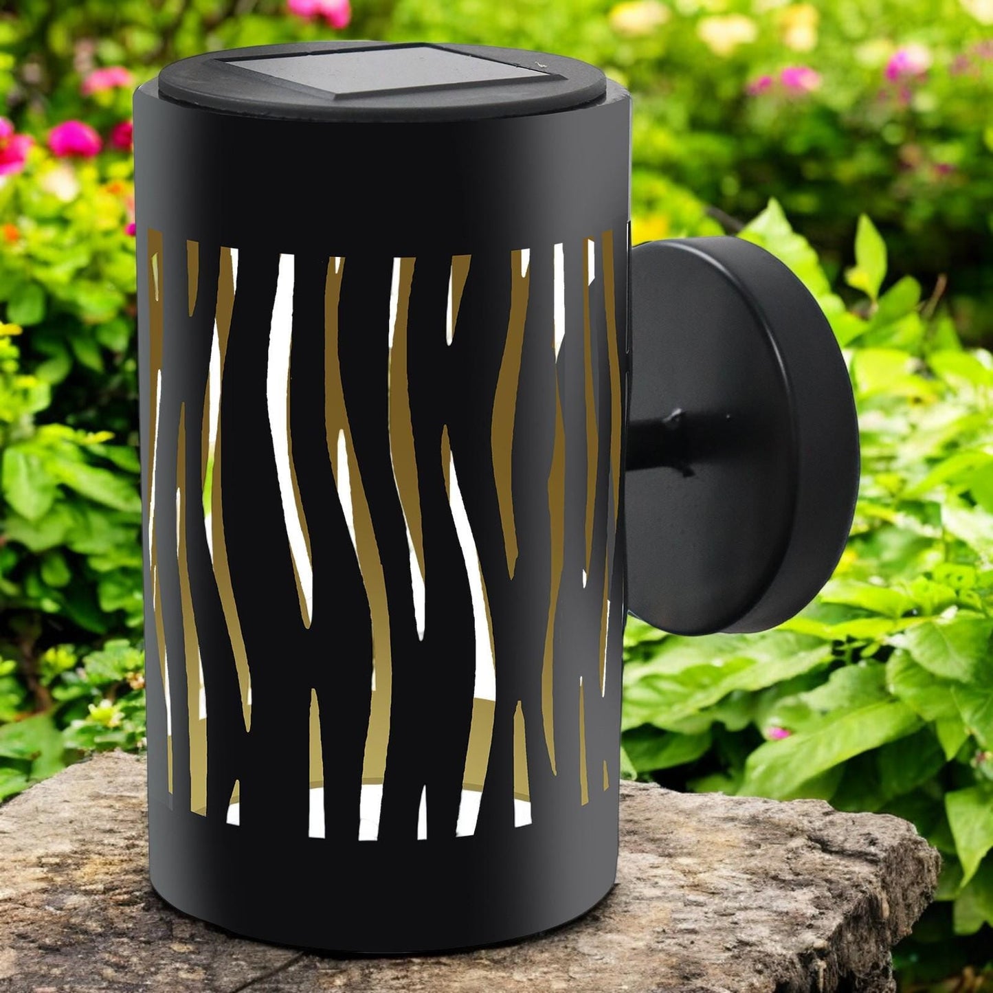 Metal Wave Wall Mounted Solar Light – 15.5 x 9.5 x 13.5 CM | Solar-Powered LED Outdoor Wall Sconce