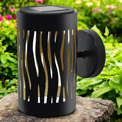 Metal Wave Wall Mounted Solar Light – 15.5 x 9.5 x 13.5 CM | Solar-Powered LED Outdoor Wall Sconce