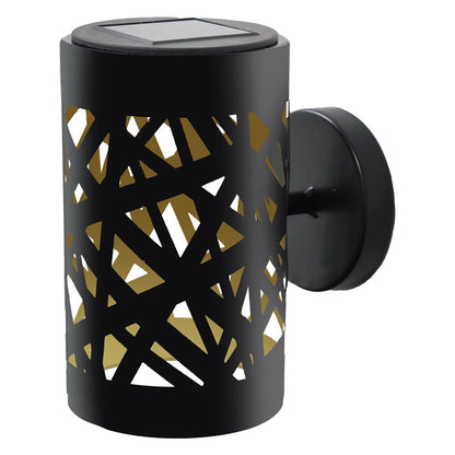 Metal Weave Wall Mounted Solar Light – 15.5 x 9.5 x 13.5 CM | Solar-Powered LED Outdoor Wall Sconce