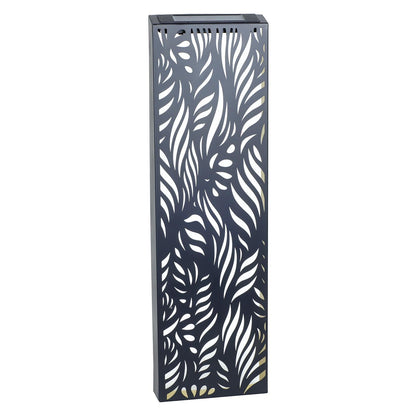 Metal Leaf Solar Wall Panel – 60 x 20 x 5 CM | Elegant Solar-Powered Outdoor Wall Art | Weatherproof Metal Garden Decor