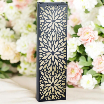Metal Flower Solar Wall Panel – 60 x 20 x 5 CM | Solar-Powered Outdoor Wall Art | Weatherproof Metal Garden Decor