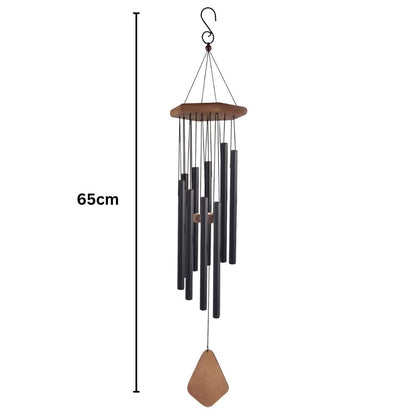 Musical Wind Chime – 50"/48"/ 34" / 28" Satin Black Outdoor Chime for Soothing Melodies, Garden, Patio & Home Décor (50")