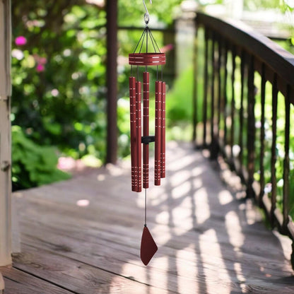 Chorus Musical Wind Chime – 100cm Rose Gold/Red/Green/Blue Outdoor Chime for Relaxing Melodies, Garden, Patio & Home Décor