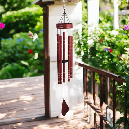 Chorus Musical Wind Chime – 100cm Rose Gold/Red/Green/Blue Outdoor Chime for Relaxing Melodies, Garden, Patio & Home Décor