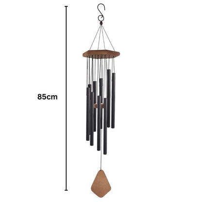 Musical Wind Chime – 50"/48"/ 34" / 28" Satin Black Outdoor Chime for Soothing Melodies, Garden, Patio & Home Décor (50")
