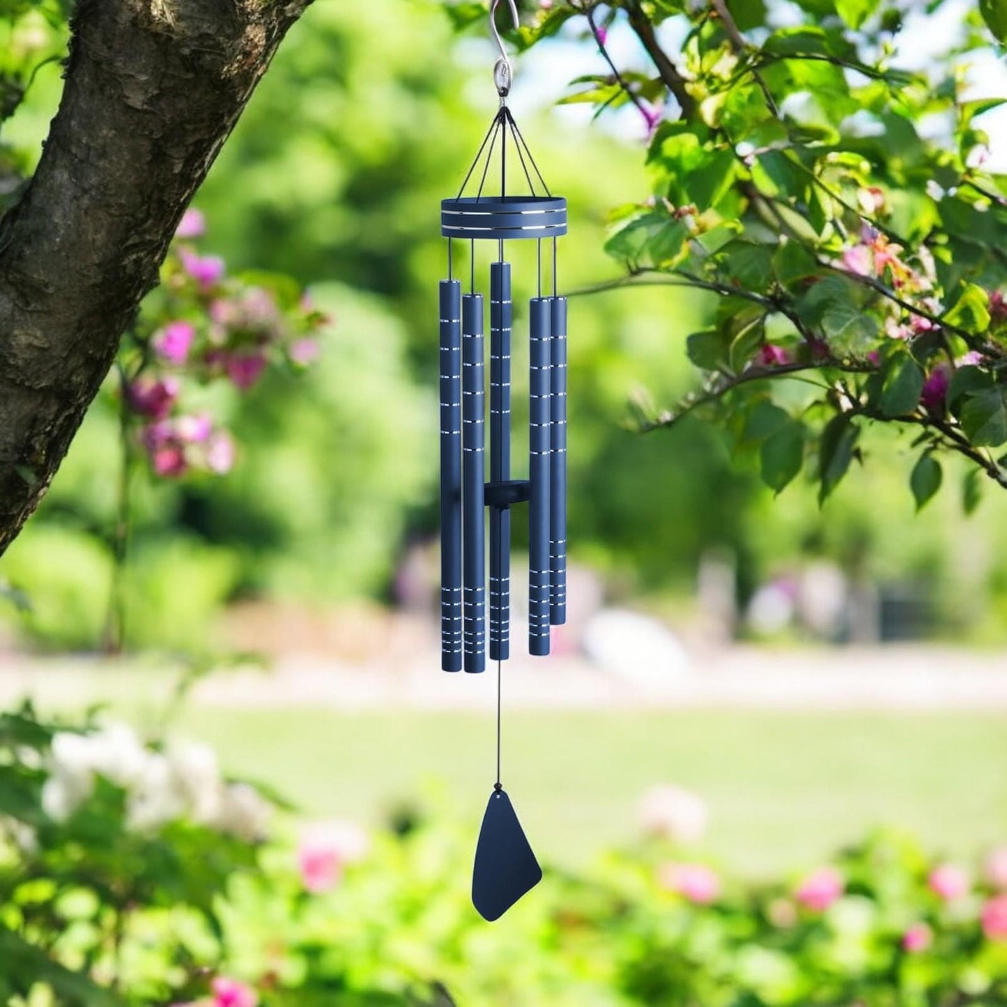 Chorus Musical Wind Chime – 100cm Rose Gold/Red/Green/Blue Outdoor Chime for Relaxing Melodies, Garden, Patio & Home Décor