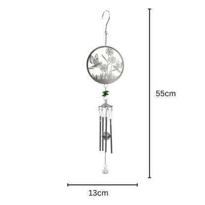 Bird Stainless Steel Hanging Wind Chime, Outdoor Garden Décor,Soothing Wind Bell with Nature-Inspired Design for Patios, Balconies & Gardens