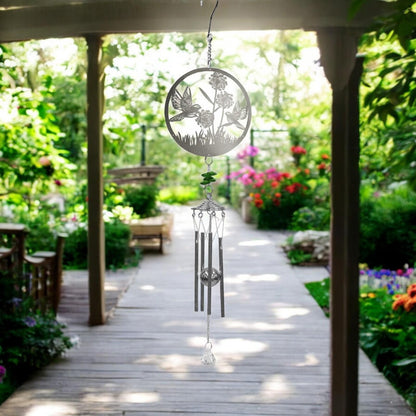 Bird Stainless Steel Hanging Wind Chime, Outdoor Garden Décor,Soothing Wind Bell with Nature-Inspired Design for Patios, Balconies & Gardens