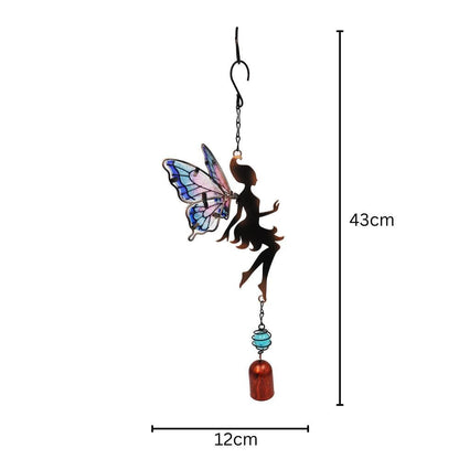 Lilac Hanging Fairy Bell Chime – Enchanting Outdoor Wind Chime for Garden, Patio & Home Décor – Soothing Fairy Bell with Delicate Chimes