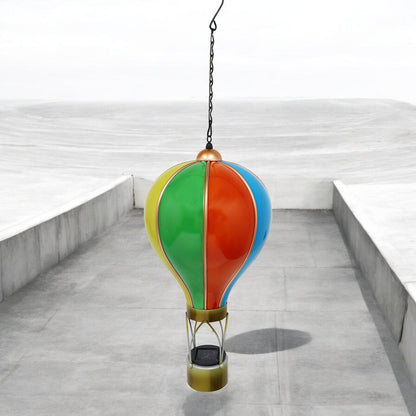 Large Rainbow Solar Hot Air Balloon – Outdoor Hanging LED Light for Garden, Patio & Porch Décor (55cm x 20cm x 20cm)
