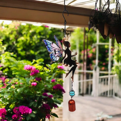 Lilac Hanging Fairy Bell Chime – Enchanting Outdoor Wind Chime for Garden, Patio & Home Décor – Soothing Fairy Bell with Delicate Chimes