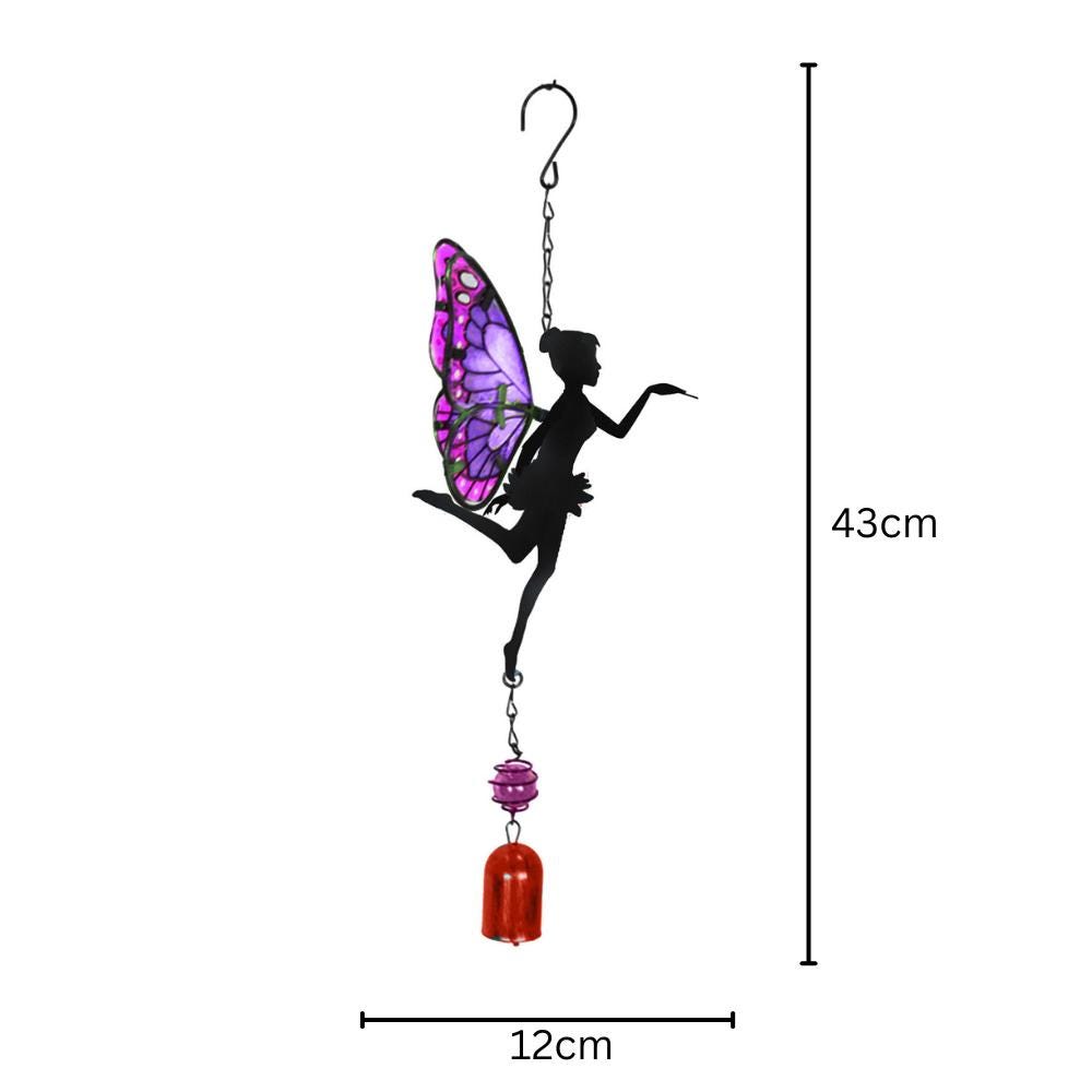 Purple Hanging Fairy Bell Chime – Enchanting Outdoor Wind Chime for Garden, Patio & Home Décor – Soothing Fairy Bell with Delicate Chimes