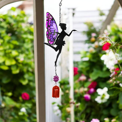 Purple Hanging Fairy Bell Chime – Enchanting Outdoor Wind Chime for Garden, Patio & Home Décor – Soothing Fairy Bell with Delicate Chimes