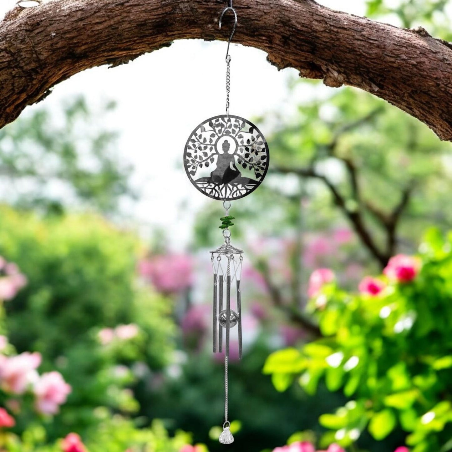 Buddha Stainless Steel Hanging Wind Chime