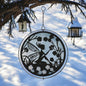 Black Metal Fairy Silhouette Orbit Spinner Decor for Garden  Patio - Enchanting Outdoor Wind Spinner Art